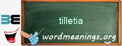 WordMeaning blackboard for tilletia